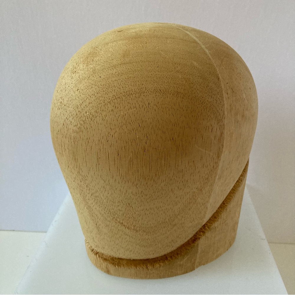 Vintage balsa wood millinery hat form size 22